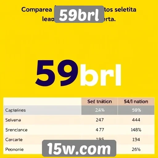 Comparativo de preços entre 59brl e concorrentes